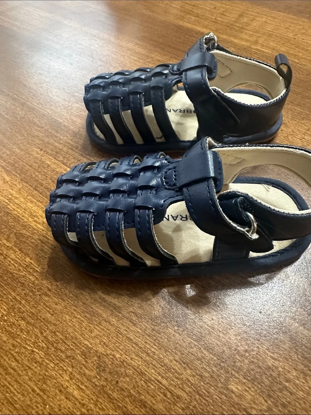 Lucky Brand Navy Woven Baby Fisherman Sandals